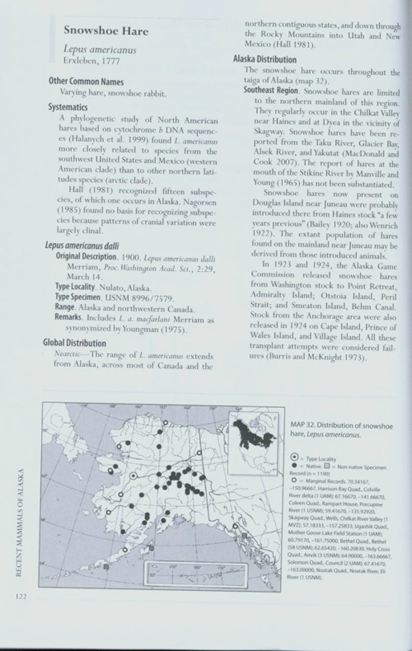 Recent Mammals Of Alaska 4 Recent Mammals Of Alaska - Image 2