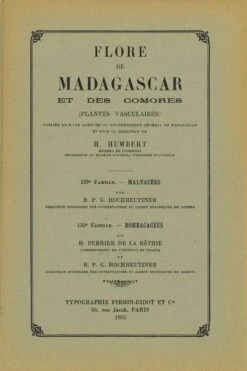 Flore De Madagascar Et Des Comores, Fam. 129-130