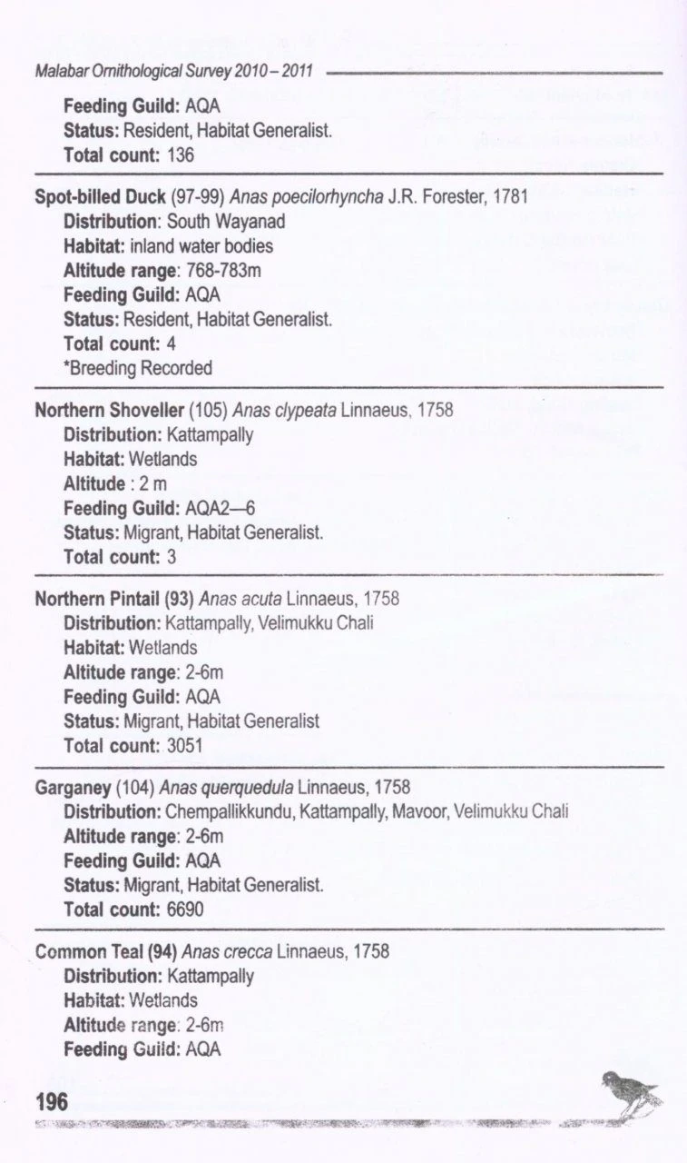 Malabar Ornithological Survey, 2010-2011 6 Malabar Ornithological Survey, 2010-2011 - Image 4
