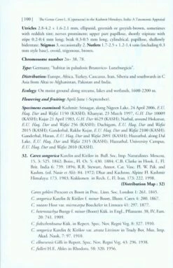 The Genus Carex L. (Cyperaceae) In The Kashmir Himalaya, India 10 The Genus Carex L. (Cyperaceae) In The Kashmir Himalaya, India -Wildlife Professional Books 230094 3