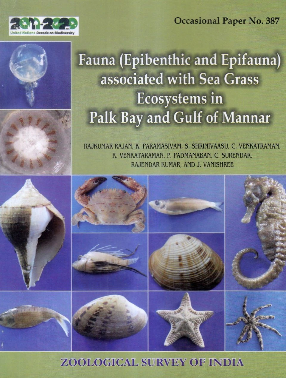 Fauna (Epibenthic And Epifauna) Associated With Sea Grass Ecosystems In Palk Bay And Gulf Of Mannar 3 Fauna (Epibenthic And Epifauna) Associated With Sea Grass Ecosystems In Palk Bay And Gulf Of Mannar